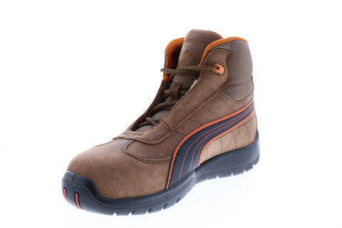 Puma Leather Steel Toe 632185 Mens Brown Nubuck Lace Up Work Boots