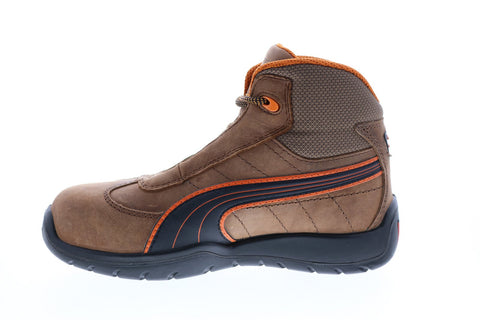 Puma Leather Steel Toe 632185 Mens Brown Nubuck Lace Up Work Boots