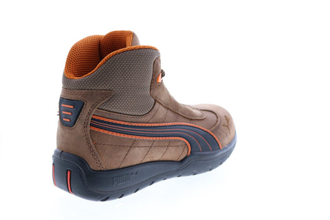 Puma Leather Steel Toe 632185 Mens Brown Nubuck Lace Up Work Boots