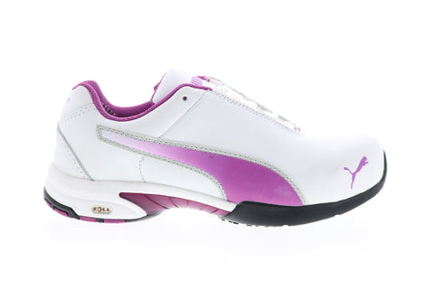 Puma Velocity Wht Low 642805 Womens White Leather Lace Up Work Boots
