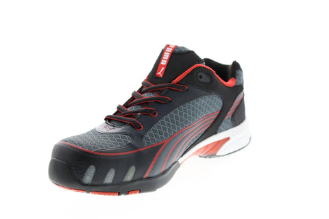 Puma Fuse Motion 642875 Womens Gray Mesh Lace Up Work Boots