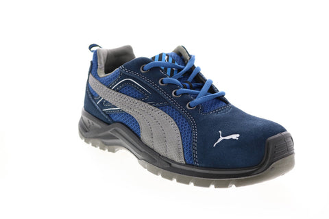 Puma Omni Low 643615 Mens Blue Suede Lace Up Work Boots