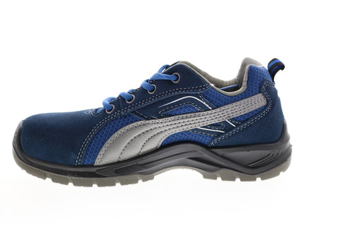 Puma Omni Low 643615 Mens Blue Suede Lace Up Work Boots