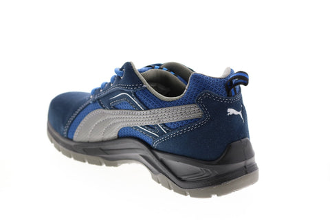 Puma Omni Low 643615 Mens Blue Suede Lace Up Work Boots