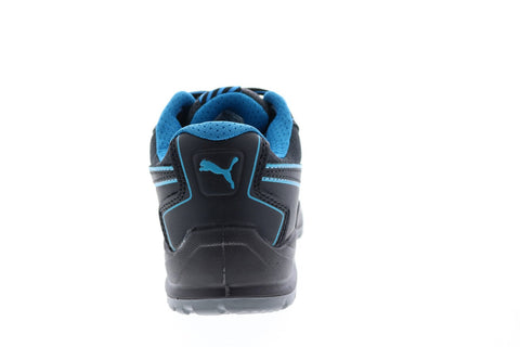 Puma Niobe Blue Low 644125 Womens Black Leather Lace Up Work Boots
