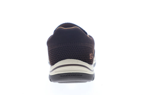 Skechers Expected Gomel 65086 Mens Brown Mesh Slip On Lifestyle Sneakers Shoes