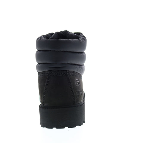 Skechers Sergeants Verno 65838 Mens Black Leather Lace Up Lace Up Boots