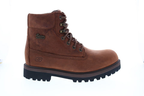 Skechers Sergeants Boralo 65885 Mens Brown Nubuck Casual Dress Boots