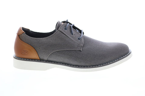 Skechers Parton Wilcon 65925 Mens Gray Oxfords & Lace Ups Plain Toe Shoes