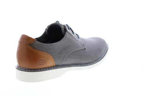 Skechers Parton Wilcon 65925 Mens Grey Oxfords & Lace Ups Plain Toe Shoes