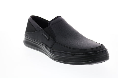 Skechers Moreno Relton 66082 Mens Black Loafers & Slip Ons Casual Shoes