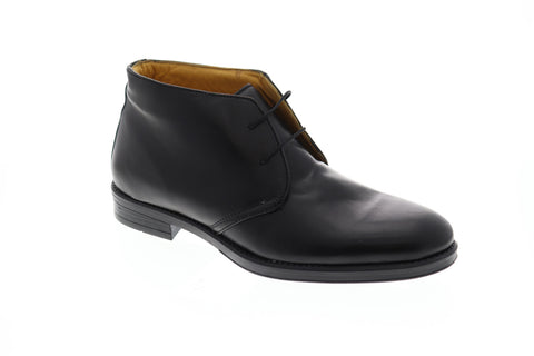 Giorgio Brutini Winnow 660851 Mens Black Leather Mid Top Lace Up Chukkas Boots