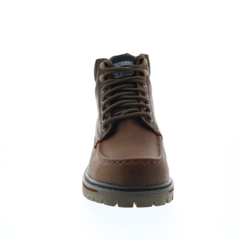 Skechers Bruiser 6643 Mens Brown Leather Lace Up Work Boots