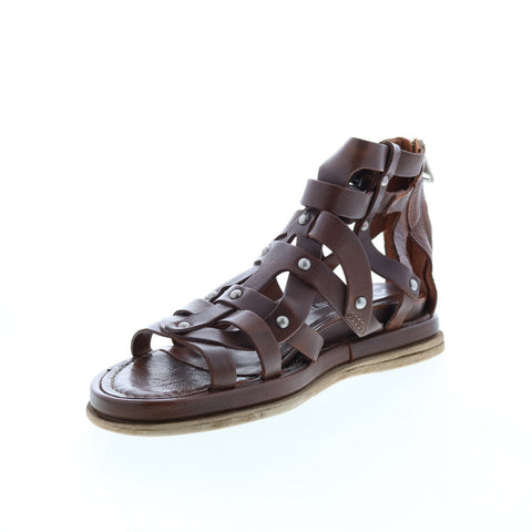 A.S.98 Payne 699039-201 Womens Brown Leather Gladiator Sandals Shoes