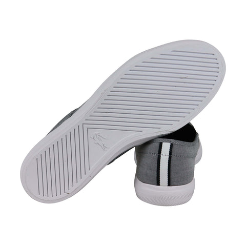 Lacoste Gazon 216 Mens Gray Canvas Casual On Lifestyle Snea - Ruze Shoes