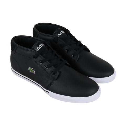100 per cent of the original male black leather shoes Lacoste Game