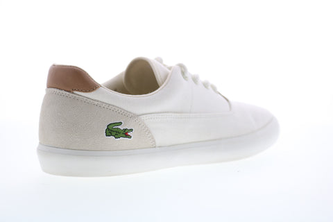 Lacoste Jouer 316 1 Cam Mens White Canvas Lace Up Lifestyle Sneakers Shoes