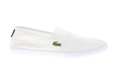 Lacoste Marice Bl 2 CAM Mens White Canvas Slip On Lifestyle Sneakers Shoes