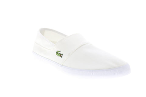 Lacoste Marice Bl 2 CAM Mens White Canvas Slip On Lifestyle Sneakers Shoes