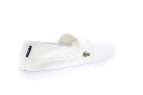 Lacoste Marice Bl 2 CAM Mens White Canvas Slip On Lifestyle Sneakers Shoes
