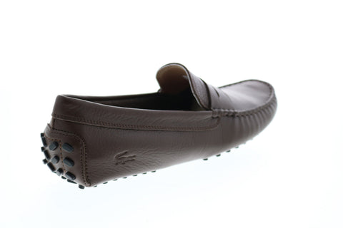 Lacoste Concours 118 P CMA Mens Brown Loafers & Slip Ons Moccasin Shoes