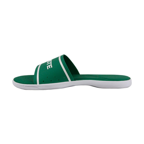 Lacoste L.30 Slides 118 3 Cam Mens Green Leather Slip On Sandals Shoes