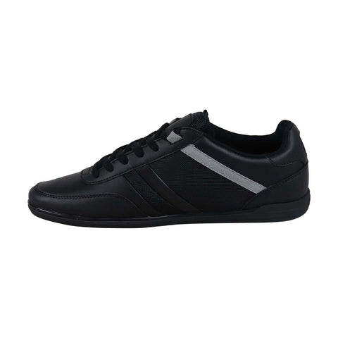 Lacoste Giron 118 1 U Cam Mens Black Leather Low Top Lace Up Sneakers Shoes