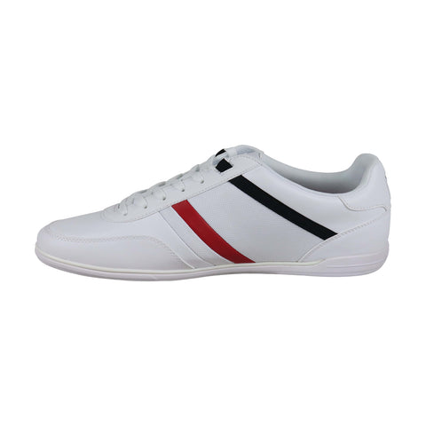 Lacoste Giron 118 1 U C Mens White Leather Low Top Lace Up Sneakers Shoes