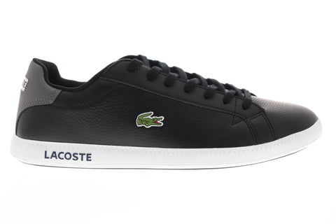 Lacoste Graduate Lcr3 1 Mens Black Synthetic Low Top Lace Up Sneakers Shoes