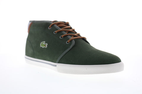 Lacoste Ampthill 318 1 7-36CAM0004KT1 Mens Green Suede Low Top Sneakers Shoes