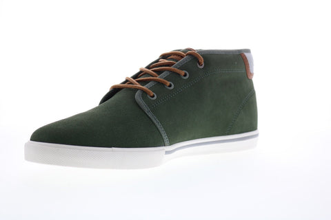Lacoste Ampthill 318 1 7-36CAM0004KT1 Mens Green Suede Mid Top Sneakers Shoes