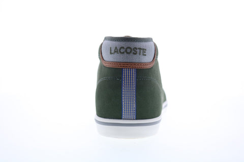 Lacoste Ampthill 318 1 7-36CAM0004KT1 Mens Green Suede Mid Top Sneakers Shoes