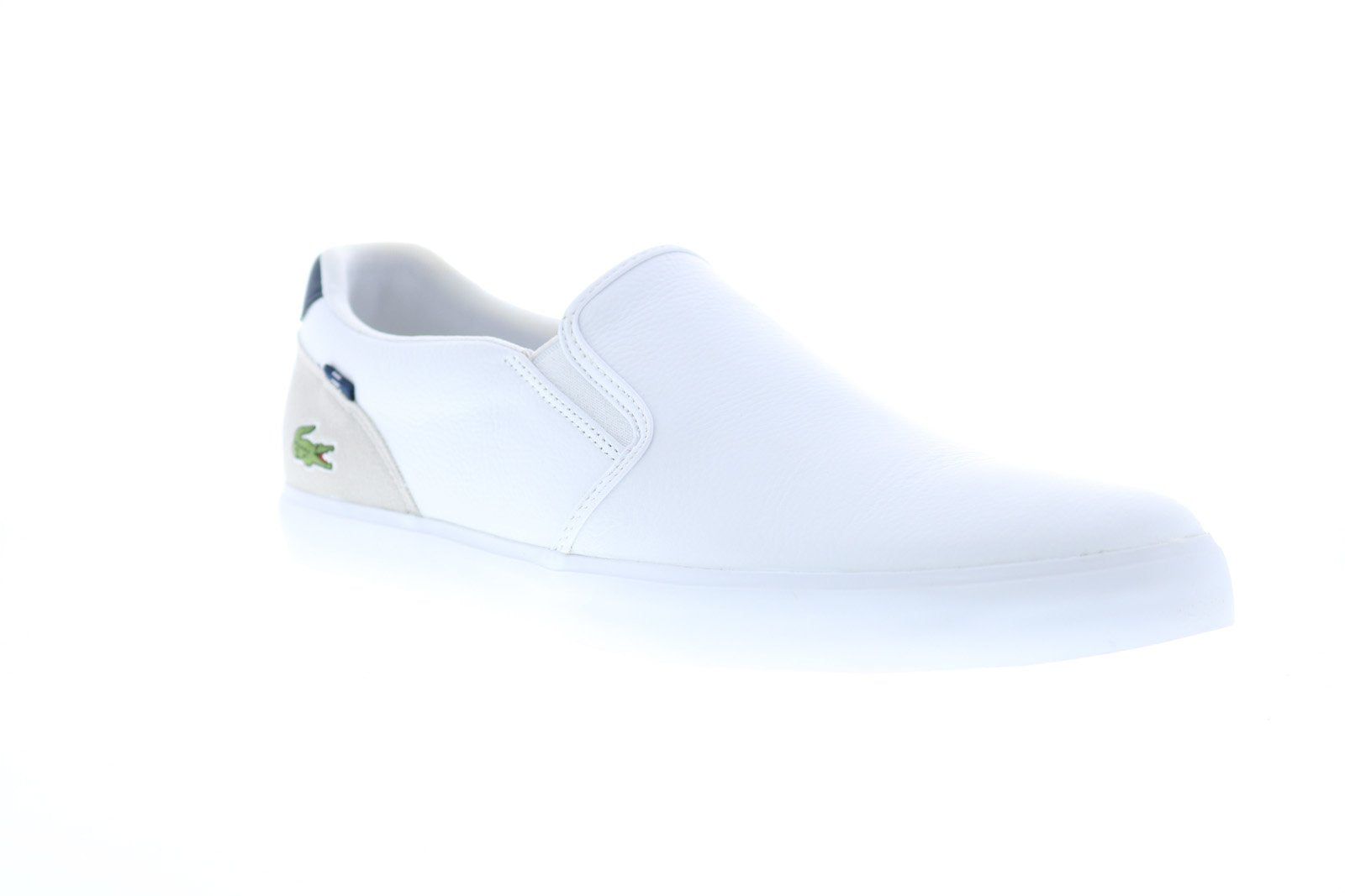 Lacoste Jouer Slip 318 Mens White Leather Slip Lifestyle Sneakers S - Ruze Shoes