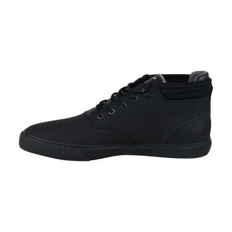 Lacoste Esparre Winter Mens Black Leather Low Top Lace Up Sneakers Shoes