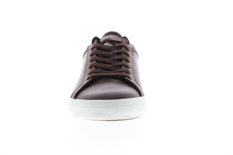 Lacoste Lerond 418 1 Ca Mens Brown Leather Low Top Lace Up Sneakers Shoes