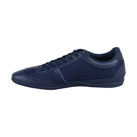 Lacoste Misano Sport 31 Mens Blue Leather & Nylon Low Top Sneakers Shoes