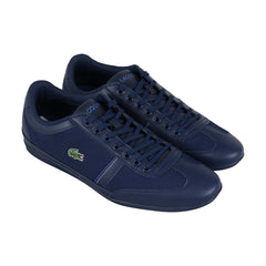 Misano Sport 31 Mens Blue Leather Casual Lifestyle Sneakers Sh - Ruze Shoes