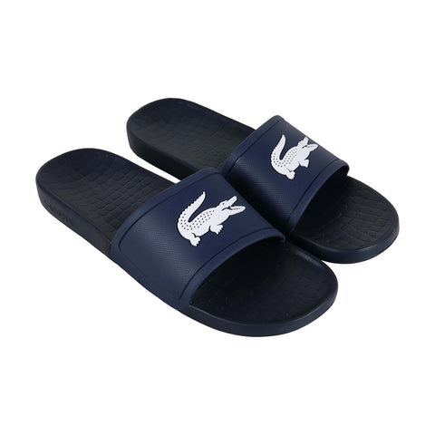 Lacoste Fraisier 318 1 Mens Blue Slip On Slides Sandals Shoes