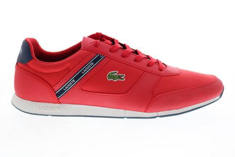 Lacoste Menerva Sport 119 2 CMA Mens Red Canvas Lifestyle Sneakers Shoes