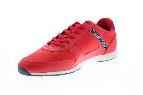 Lacoste Menerva Sport 119 2 CMA Mens Red Canvas Lifestyle Sneakers Shoes