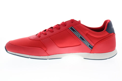 Lacoste Menerva Sport 119 2 CMA Mens Red Canvas Lifestyle Sneakers Shoes