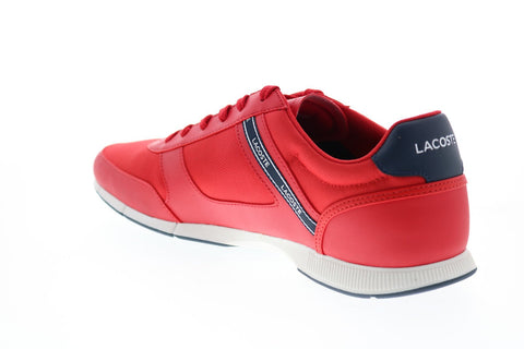 Lacoste Menerva Sport 119 2 CMA Mens Red Canvas Lifestyle Sneakers Shoes