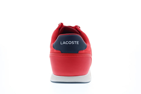 Lacoste Menerva Sport 119 2 CMA Mens Red Canvas Lifestyle Sneakers Shoes