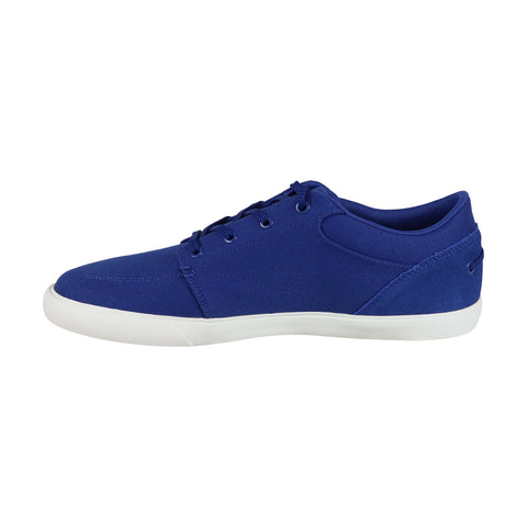 Lacoste Bayliss 219 1 Cma Mens Blue Canvas Low Top Lace Up Sneakers Shoes