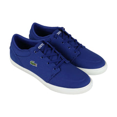Lacoste Bayliss 219 1 Cma Mens Blue Canvas Low Top Lace Up Sneakers Shoes