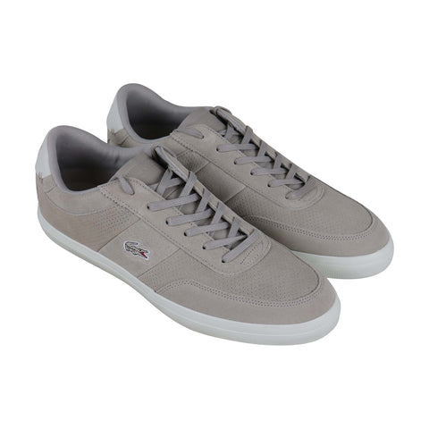 Lacoste Court Master 219 1 Cma Mens Gray Suede Low Top Sneakers Shoes