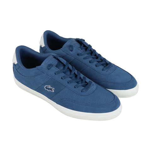 Lacoste Court Master 219 1 Cma Mens Blue Suede Low Top Sneakers Shoes