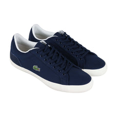 Lacoste Lerond 219 1 Cma Mens Blue Canvas Low Top Lace Up Sneakers Shoes