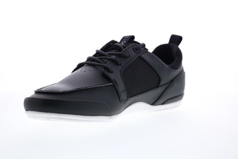 Lacoste Marina 119 1 Cm Mens Black Leather Lace Up Lifestyle Sneakers Shoes