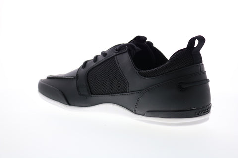 Lacoste Marina 119 1 Cm Mens Black Leather Lace Up Lifestyle Sneakers Shoes